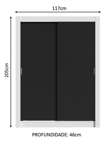 Ropero Madesa Denver 2 Puertas Corredizas Blanco