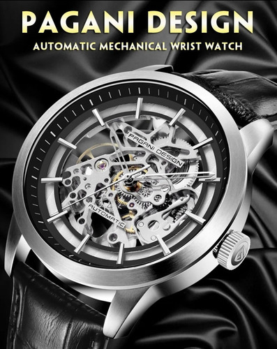 Reloj Mecánico Pagani Design Automático Azul/blanco Plateado Azul