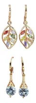 Comprar Caravanas  Oro 18k Y Zirconias  Las Mas Lindas !!!!!!!!!!!