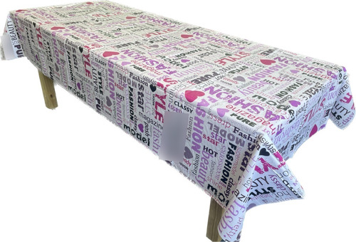 Mantel Impermeable Lavable Ecocuero 2m X 1,5m Estampado Rosa