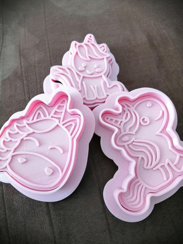 Cortadores Con Sellos De Unicornio Personalizados (imp 3d)