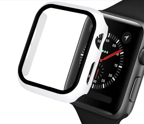 Capa Com Vidro Integrado Para Apple Watch 45mm Branco