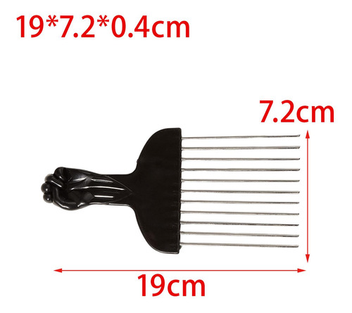 Metal Hair Pick Peluquería Herramienta De Peinado Peine