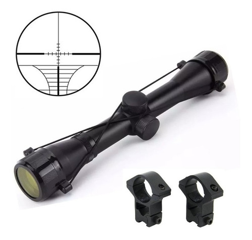 Luneta Mira 4x32 Mount 11mm P/ Carabina De Pressão E Airsoft