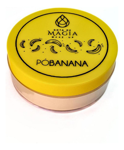 Pó Facial Banana Translúcido Textura Ultrafina Gota Magia Amarelo