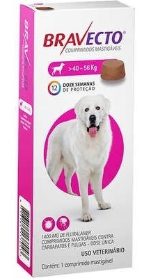 Imagem 1 de 1 de Bravecto Anti Pulgas E Carrapatos Para Cães De 40 A 56kg
