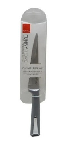 Cuchillo Pelador Gris Con Plata