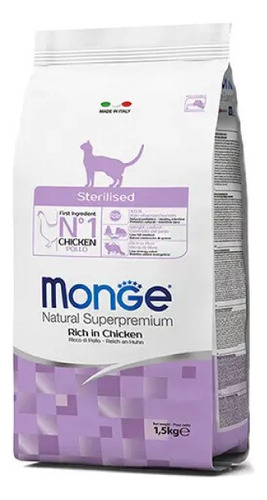Alimento Monge Premium Gato Sterilised Chicken Cat 1.5kg
