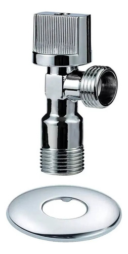 Llave Wc Angular Cromada C/flange 1/2 He X 1/2 He