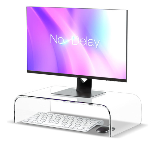 Soporte De Monitor De Acrílico Transparente Lftytuo (4 Ele)