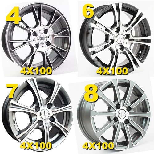 Imagen 3 de 9 de Kit X 4 Llantas Deportivas Eb Rodado 14 + Envios + Oferta!