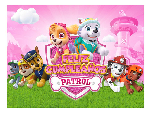 Lona Decorativa Paw Patrol - Panel Fiesta Paw Patrol 200x150