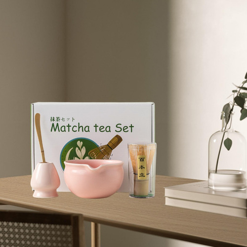 4x Matcha Set De Té Japonesa Moderna Elegante Hecha A Rosa
