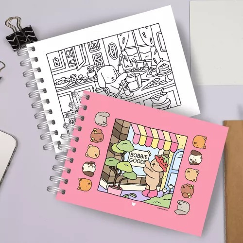 Livro De Colorir Bobbie Goods Personalizado Capa Dura 50 Pág A Escolha
