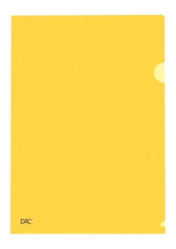 Pasta Em L Acp Dac A4 Trasparente Cristal 100 Unidades Cor Amarelo