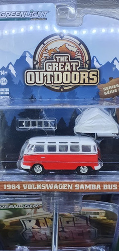 1964 Volkswagen Samba Bus Camper Outdoor Greenlight 1/64