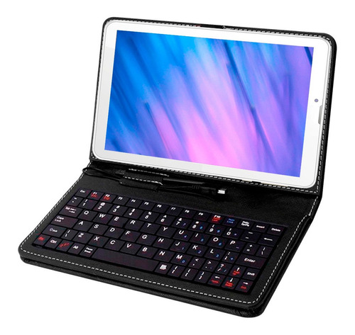 Tablet  con funda Gadnic Indus Phone KTAB038B 7" con red móvil 16GB color blanco y 1GB de memoria RAM