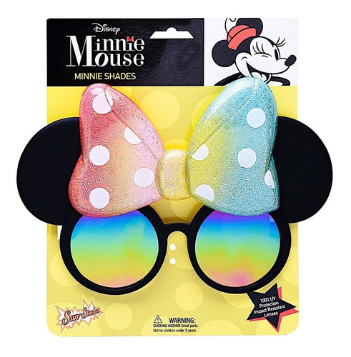 Imagen 1 de 4 de Minnie Mouse Lentes De Sol Arcoíris Sun Staches Disney