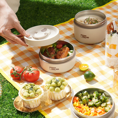 Set De 4 Recipientes Para Comida, Fiambrera Isotérmica