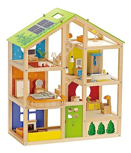 Casa De Muñecas De Madera  Todo Estaciones  By Hape