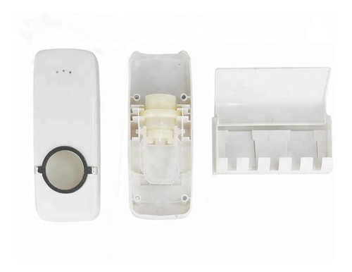 Imagen 3 de 5 de Dispenser De Pasta Dental Automatico Porta Cepillo Adhesivo