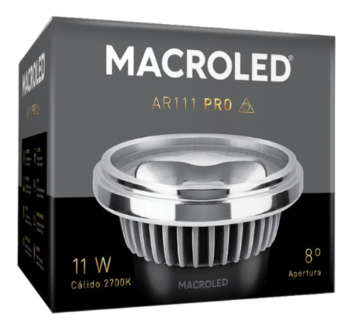 Lámpara Ar111 Dimerizable Pro Led Macroled 11w Cálida 