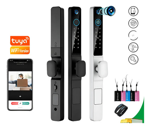 Fechadura Eletrônica À Prova Dágua Tuya Wifi Preto