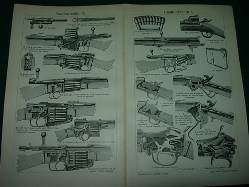 Clipping Grabados Antiguos Alemania 8 Pg Armas Fuego Cañones