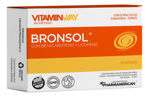 Vitamin Way Kit X2 Cajas Bronsol Suplemento Bronceado X30 3c