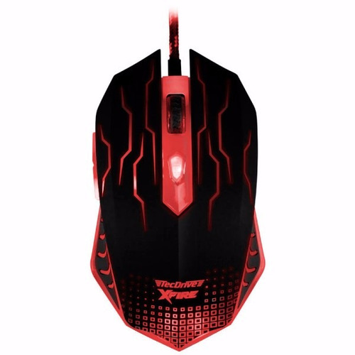 Mouse Gamer Tecdrive Xfire Wuxi 3200 Dpi 7 Botões - Vermelho