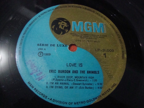 Lp Eric Burdon - Love Is The Animals Donovan Cat Stevens (Usado)