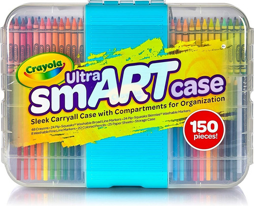 Estuche Crayola 150 Piezas Ultra Smart Case El Mas Completo!