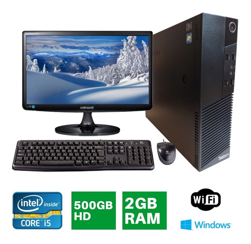 Computador Lenovo M93p Intel I5 2gb Hd 500 + Monitor