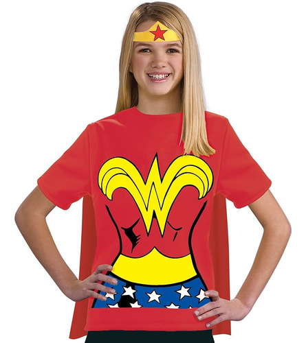 Rubie's Liga De La Justicia Del Niño Wonder Woman Playera De