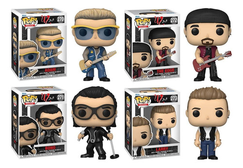 Funko U2 Set 4 Piezas Bono The Edge Clayton Larry Mullen
