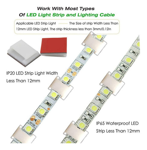 Suportes E Clipes De Montagem Autoadesivos De Led Strip Ligh