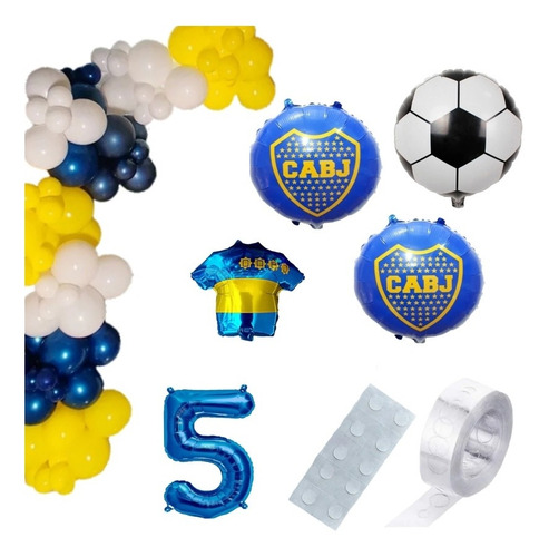 Pack De Globos Fútbol, Globos De Boca,  Pelota,camiseta 