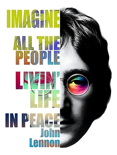 John Lennon Póster Tamaño 48x33 Cm