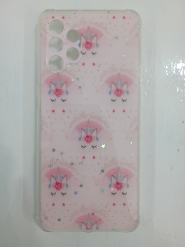 Funda Tpu Unicornios Rosa Brillos Compatible Con Samsung A32