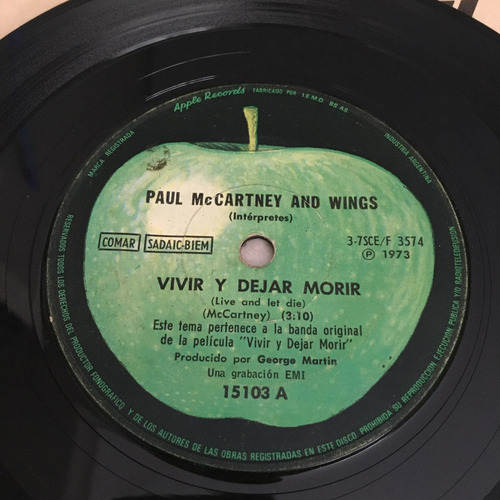 Paul Mccartney And Wings Live And Let Die/ I Lie Around Ep