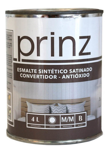 Pintura Esmalte Sintetico Satinado Blanco X 4lts Prinz - Prestigio