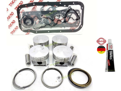 Imagem 1 de 2 de Kit Pistão Anel Juntas Cola Gm Classic Celta Vhc Flex 1.0 8v