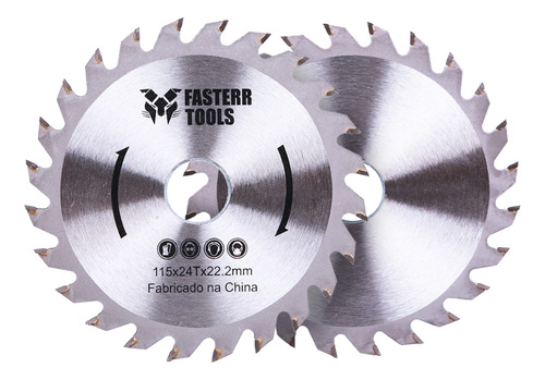Disco De Serra 115mm 24d Fasterr Fstc03 Cor Prateado