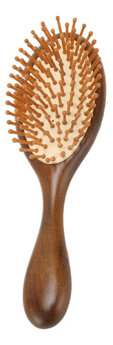 Cepillo De Pelo Acolchado Con Mango De Madera Para Desenreda