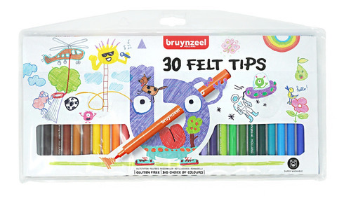 Marcadores Para Niños Bruynzeel 30 Colores Color Multicolor
