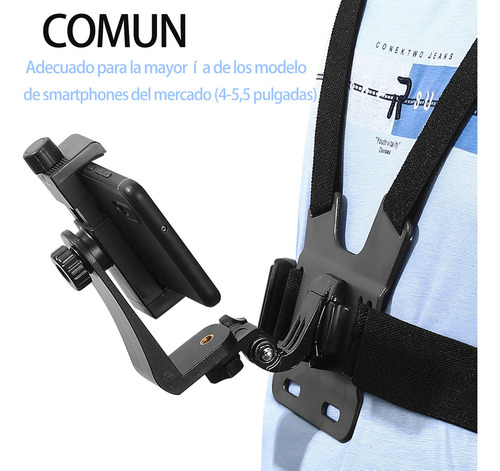 Arnes Genérica para pecho accesorio para cámara GoPro color negro