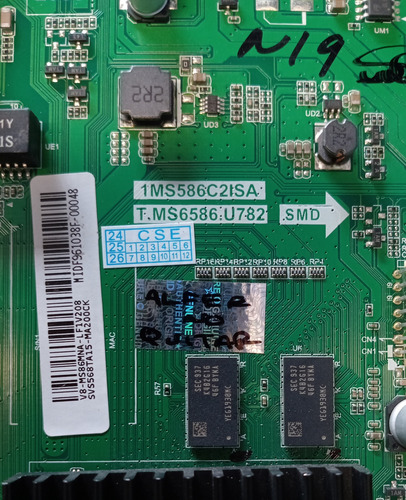 Tarjeta Main #402 43evls4 N/p T.ms6586.u782 (Usado)