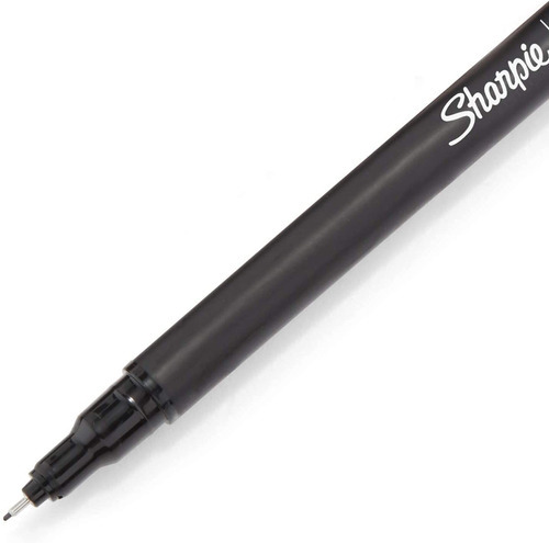 12 Marcadores Sharpie Punta Fina De Plastico Tinta Negra