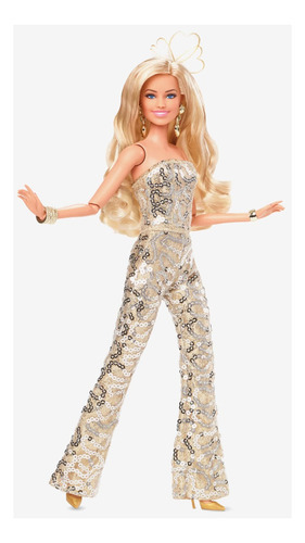 Imagen 2 de 5 de Barbie Pelicula Barbie Gold Disco 2023 Hpj99 Mattel