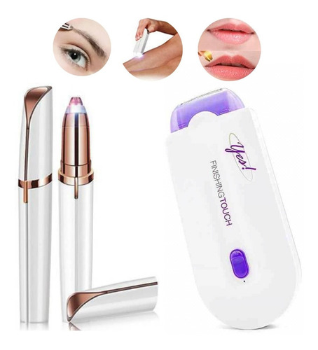 Kit Depilador Intimo Corporal Pernas E Caneta Portátil Usb